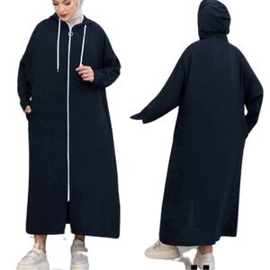 Parka Coat With Zip Hood Sz XXL made in Europe